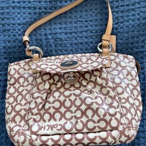 Coach 13142 Optic Art Coated Canvas Sv/brown Tote